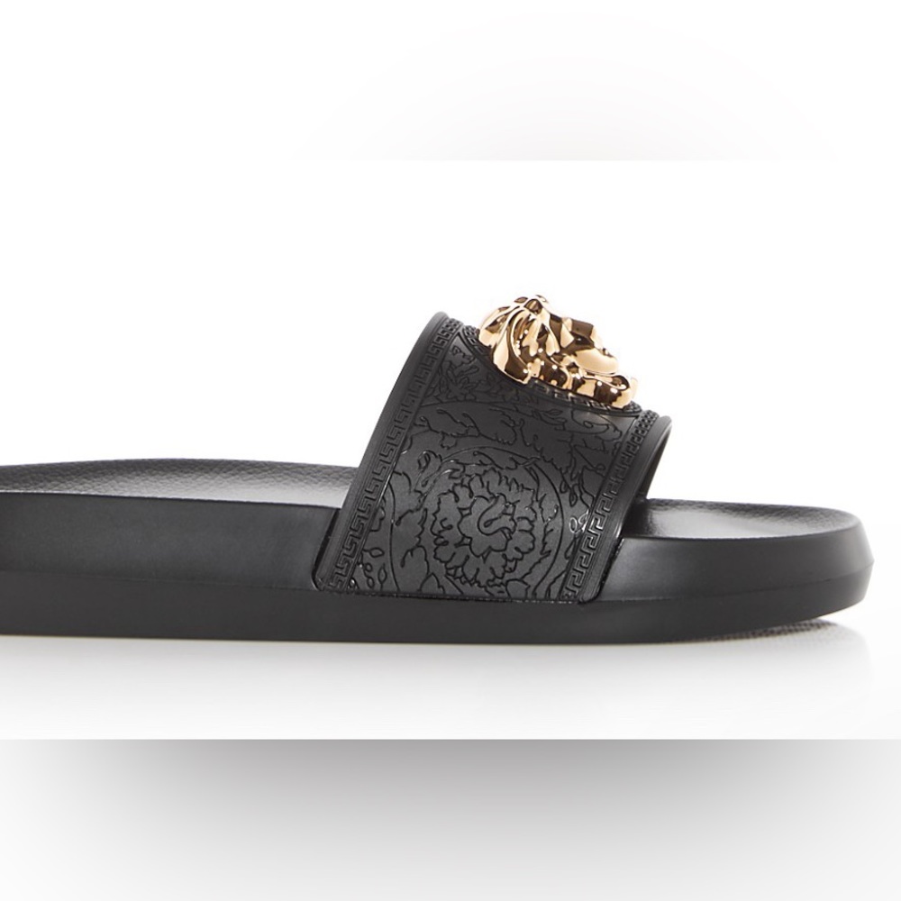 NWT Versace Women's Medusa Slide Sandals Dust Bag, Box & Authenticity Card - Picture 5 of 7